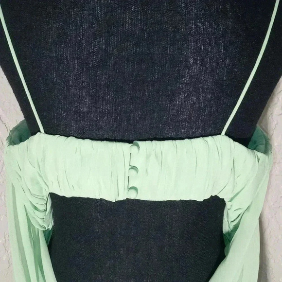 ASOS DESIGN corset midi dress with soft cowl front in green - Picture 5 of 10